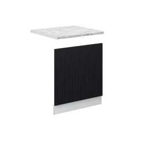 Frontplade Fame-Line Sort stribet 60 cm , BP Marmor Vicco