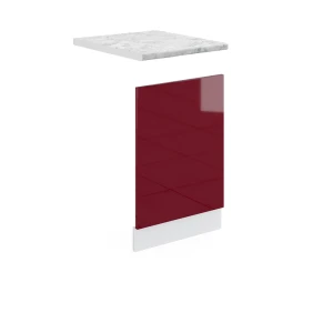 Frontblende R-Line Rot Hochglanz 45 cm , AP Marmor Vicco