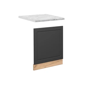Frontblende Fame-Line Anthrazit-Gold 60 cm , AP Marmor Vicco