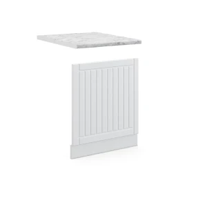 Frontplade Fame-Line Hvid landhus 60 cm , BP Marmor Vicco