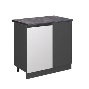 Hjørneskab R-Line Hvid 86 cm , BP Antracit Vicco