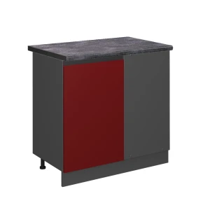 Hjørneskab R-Line Rød 86 cm , BP Antracit Vicco