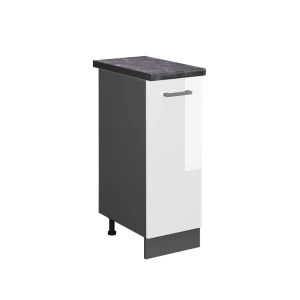 Apotekerskab R-Line Hvid højglans 30 cm , BP Antracit Vicco