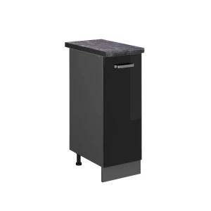 Szafka apteczna R-Line Czarny wysoki połysk 30 cm , BP Antracyt Vicco