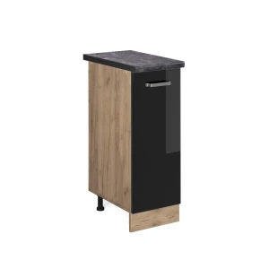Szafka apteczna R-Line Czarny wysoki połysk 30 cm , BP Antracyt Vicco