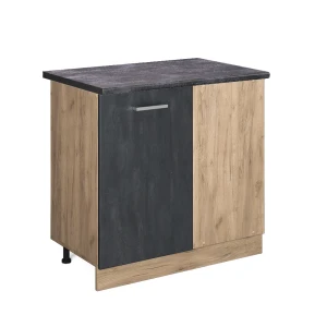 Hjørneskab R-Line Sort beton 86 cm , BP Antracit Vicco