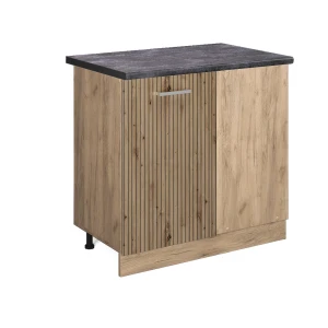 Eckunterschrank R-Line Artisan-Eiche 86 cm , AP Anthrazit Vicco