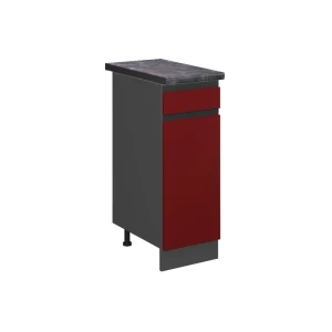 Køkkenskab R-Line Rød 30 cm , BP Antracit Vicco