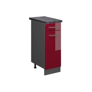 Szafka dolna do kuchni R-Line Czerwony połysk 30 cm , BP Antracyt Vicco