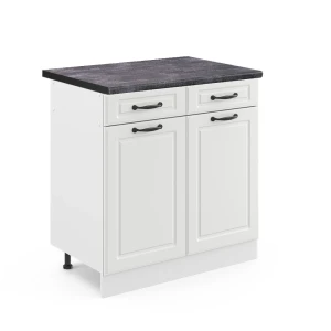 Køkkenskab R-Line Hvid landhus 80 cm , BP Antracit Vicco