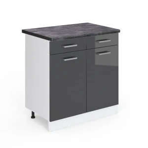 Køkkenskab R-Line Antracit højglans 80 cm , BP Antracit Vicco