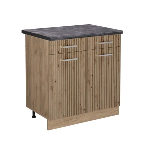 Küchenunterschrank R-Line Artisan-Eiche 80 cm , AP Anthrazit Vicco