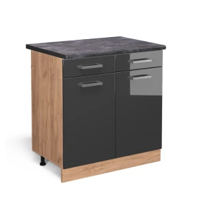 Køkkenskab R-Line Antracit højglans 80 cm , BP Antracit Vicco