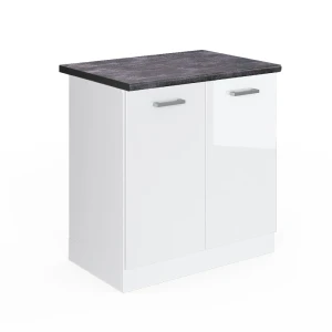 Szafka pod zlew R-Line Biały wysoki połysk 80 cm , BP Antracyt Vicco