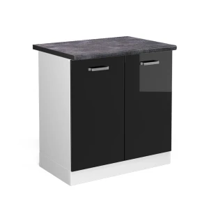 Vaskeskab R-Line Sort højglans 80 cm , BP Antracit Vicco