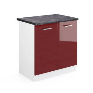 Vaskeskab R-Line Rød højglans 80 cm , BP Antracit Vicco