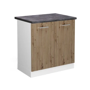 Vaskeskab R-Line Håndværker egetræ 80 cm , BP Antracit Vicco