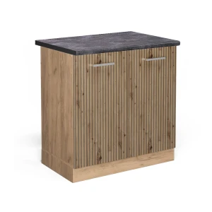 Spülenunterschrank R-Line Artisan-Eiche 80 cm , AP Anthrazit Vicco