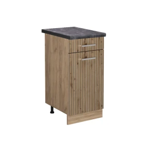 Szafka dolna do kuchni R-Line Dąb rzemieślniczy 40 cm , BP Antracyt Vicco