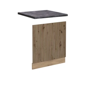 Frontpaneel R-Line Artisanaal eiken 60 cm , WB Antraciet Vicco