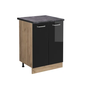 Szafki kuchenne R-Line Czarny wysoki połysk 60 cm , BP Antracyt Vicco