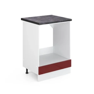 Szafka kuchenna R-Line Czerwony połysk 60 cm , BP Antracyt Vicco