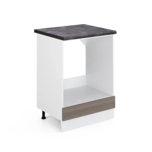 Mobile per forno da incasso R-Line Grigio nobile 60 cm, Piano di lavoro Antracite Vicco