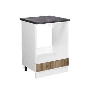 Armário de conversão de fogão R-Line Carvalho artesanal 60 cm , AP Antracite Vicco
