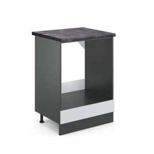 Ovenombouwkast R-Line Wit Landhuis 60 cm , WB Antraciet Vicco