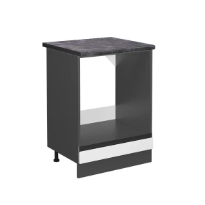 Komfurindbygningsskab R-Line Hvid 60 cm , BP Antracit Vicco