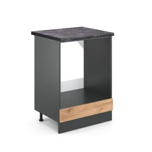 Komfurindbygningsskab R-Line Gold power oak 60 cm , BP Antracit Vicco
