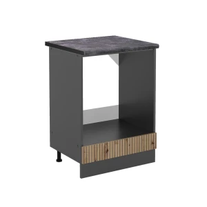 Szafka kuchenna R-Line Dąb rzemieślniczy 60 cm , BP Antracyt Vicco