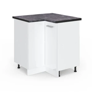 Hjørneskab R-Line Hvid højglans 75.6 cm , BP Antracit Vicco