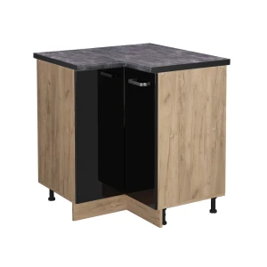 Szafka narożna R-Line Czarny wysoki połysk 75.6 cm , BP Antracyt Vicco