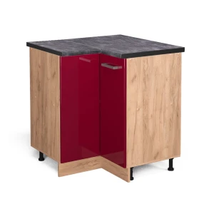 Hjørneskab R-Line Rød højglans 75.6 cm , BP Antracit Vicco