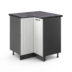 Hjørneskab R-Line Hvid landhus 75.6 cm , BP Antracit Vicco
