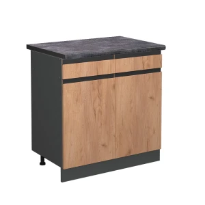 Køkkenskab R-Line Gold power oak 80 cm , BP Antracit Vicco