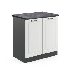 Vaskeskab R-Line Hvid landhus 80 cm , BP Antracit Vicco