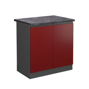 Vaskeskab R-Line Rød 80 cm , BP Antracit Vicco