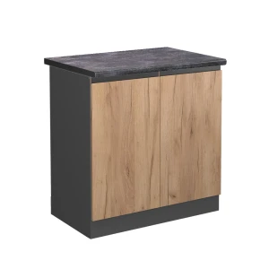 Vaskeskab R-Line Gold power oak 80 cm , BP Antracit Vicco