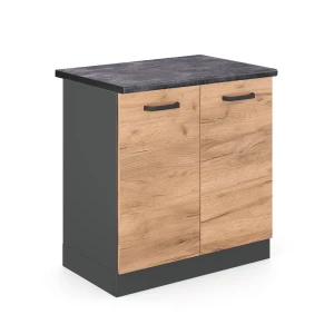 Vaskeskab R-Line Gold power oak 80 cm , BP Antracit Vicco