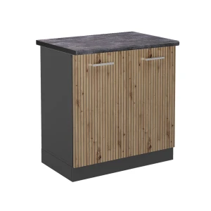 Vaskeskab R-Line Håndværker egetræ 80 cm , BP Antracit Vicco
