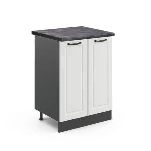 Køkkenskab R-Line Hvid landhus 60 cm , BP Antracit Vicco