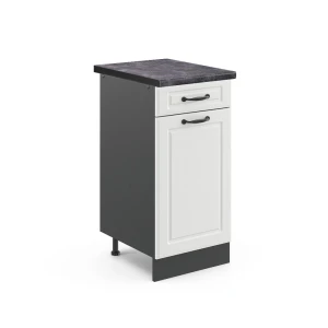 Køkkenskab R-Line Hvid landhus 40 cm , BP Antracit Vicco