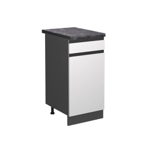 Køkkenskab R-Line Hvid 40 cm , BP Antracit Vicco