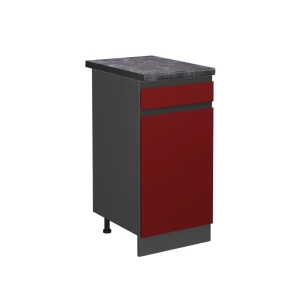 Køkkenskab R-Line Rød 40 cm , BP Antracit Vicco