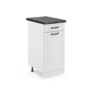 Küchenunterschrank R-Line Weiß Landhaus 40 cm , AP Anthrazit Vicco