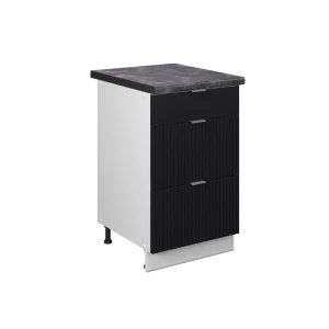 Køkkenskab Fame-Line Sort stribet 50 cm , BP Antracit Vicco