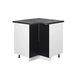 Hjørneskab Fame-Line Sort stribet 80.5 cm , BP Antracit Vicco