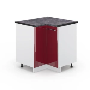 Rohová spodná skrinka Fame-Line Bordeaux vysoký lesk 80.5 cm , AP Antracit Vicco